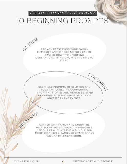 10 Prompts to Gather Family History