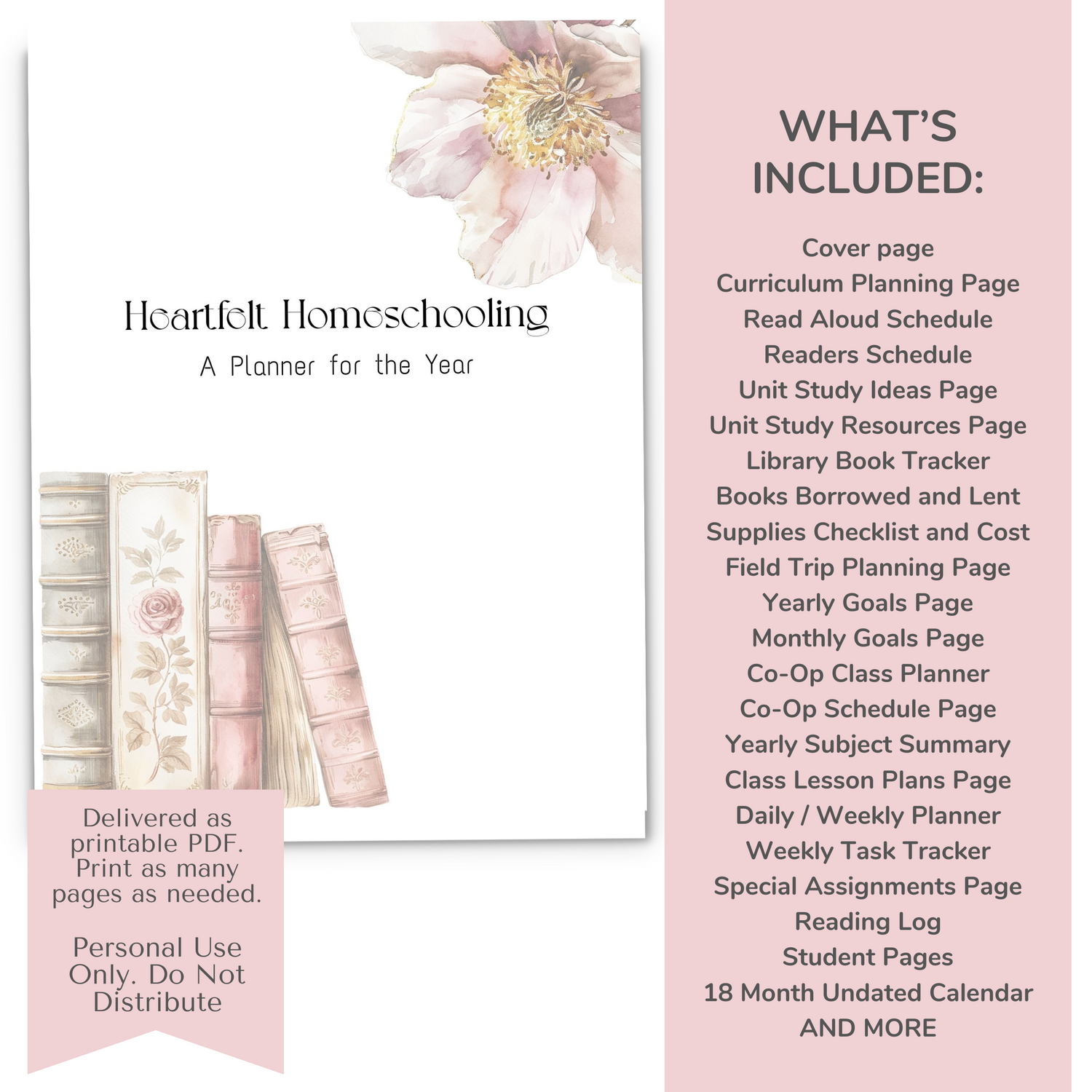 Heartfelt Homeschool Planner-"Rose Gold"