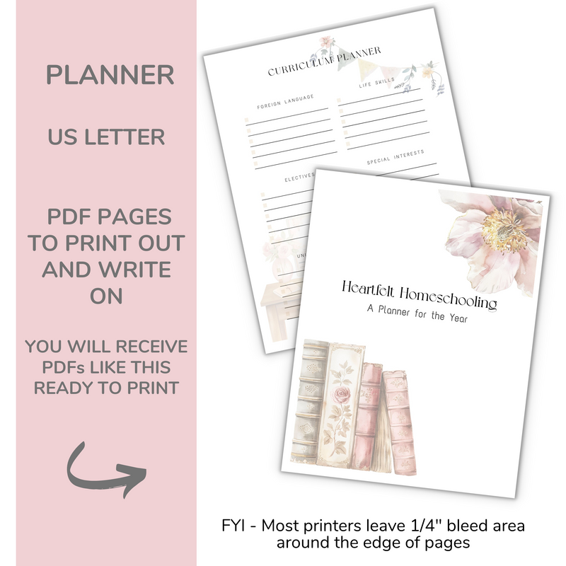 Heartfelt Homeschool Planner-"Rose Gold"